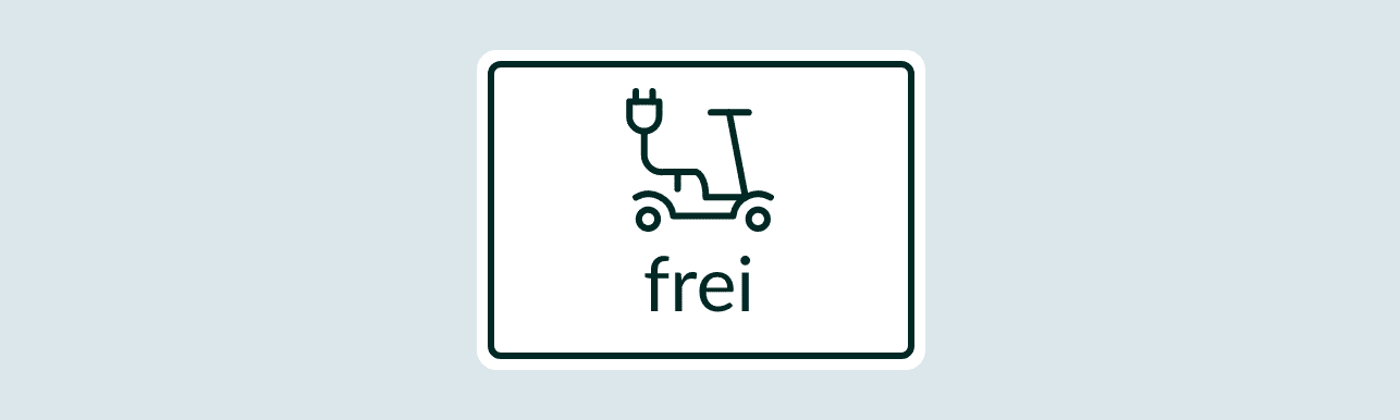 Schild: E-Roller frei